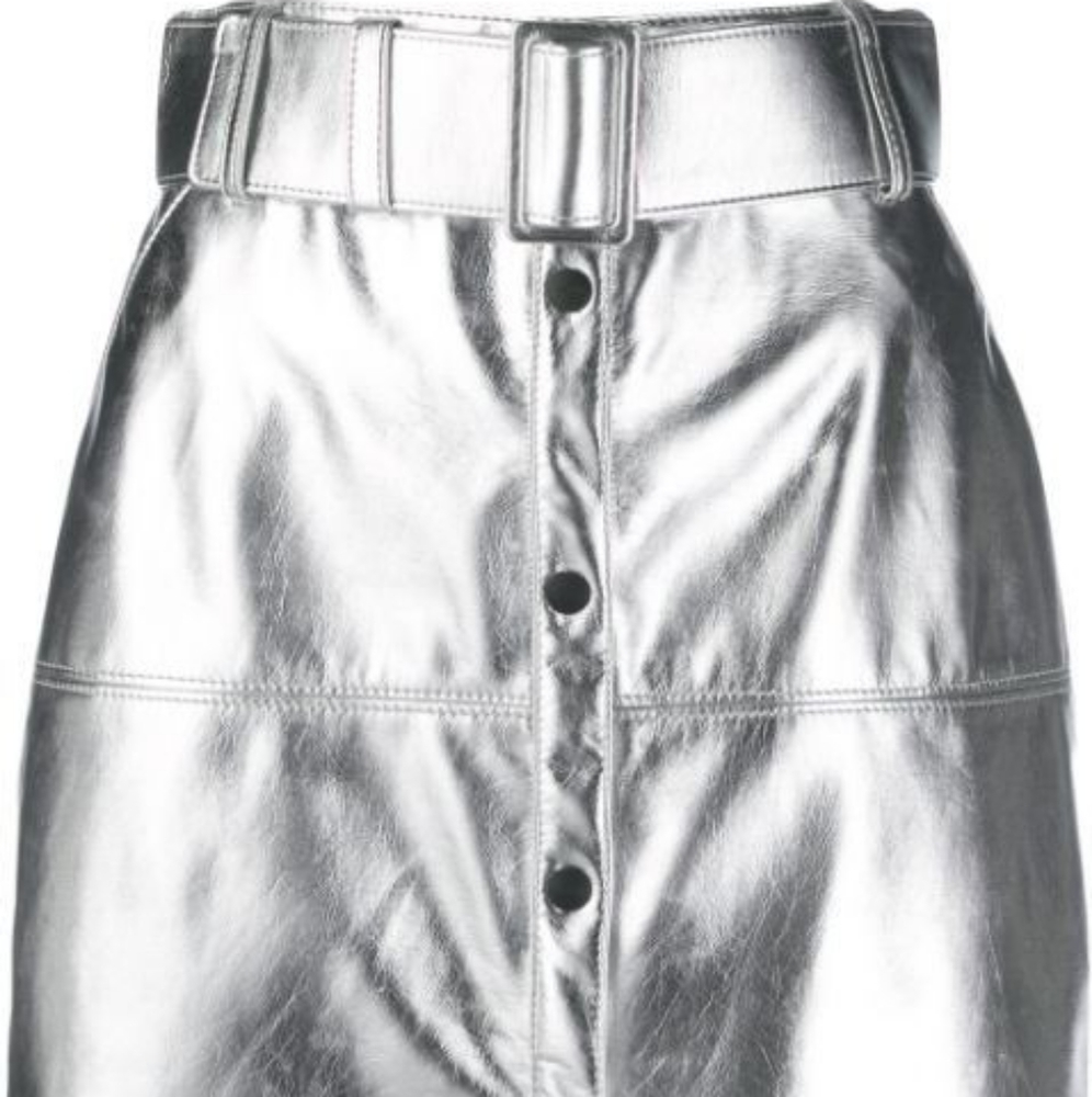 MSGM silver METALLIC SKIRT